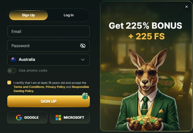 GoldenRoo SignUp Form