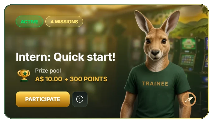 Intern Mission GoldenRoo Casino